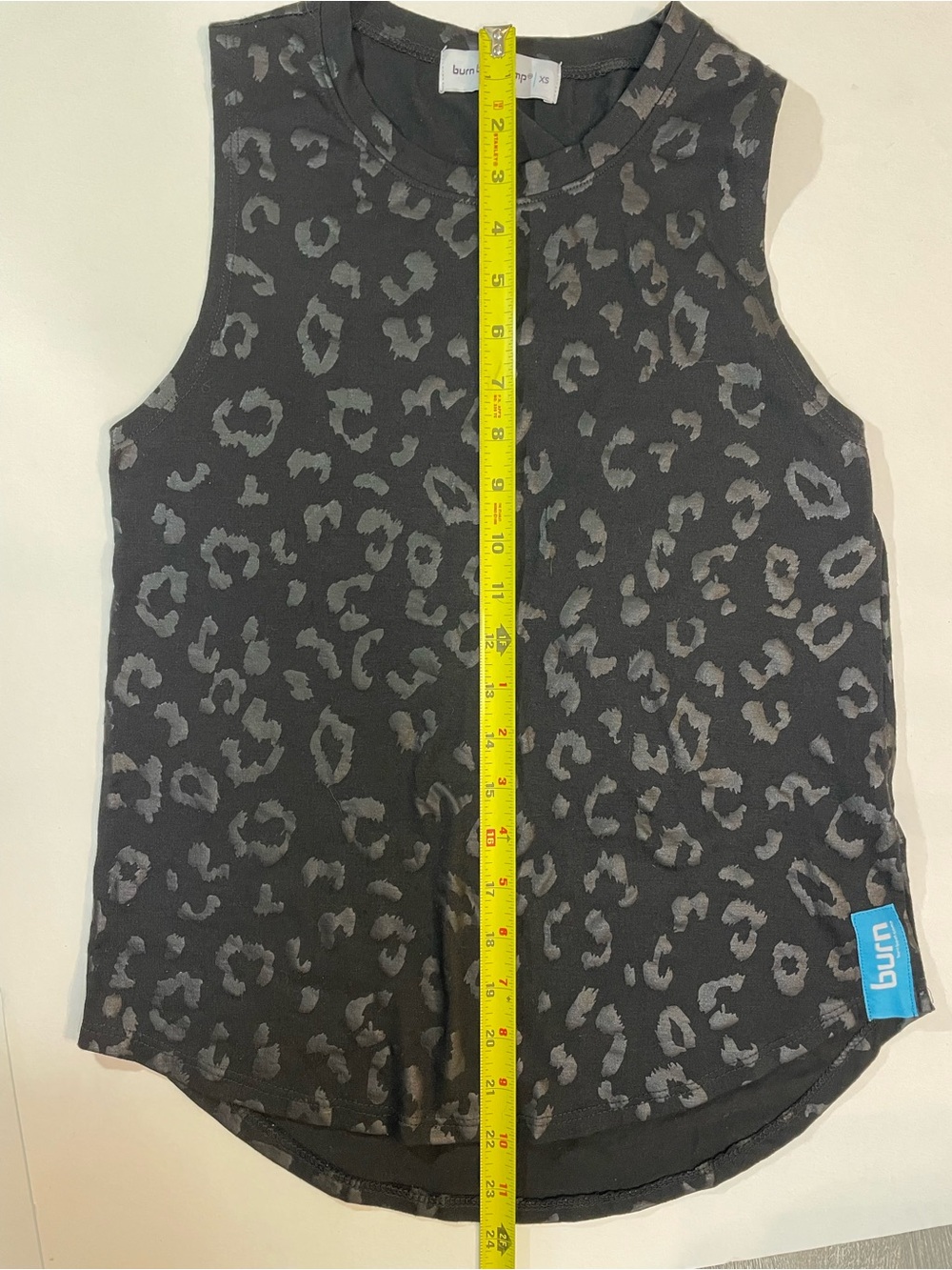 Burn Boot Camp Black on Black Leopard Print Muscle Tank Size XS - Picture 7 of 7